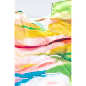 <b>Prism</b> Splash Women's Short Kaftan Dress Soft Satin Material - Product Image 6