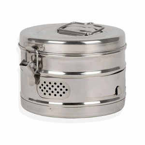 Bandeja de autoclave de acero resistente de etiqueta privada, tambor de vendaje de esterilización Manual para instrumentos quirúrgicos, instrumento médico básico - Product Image 2