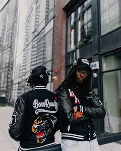 Fabricant OEM Veste universitaire de haute qualité pour hommes, manches en cuir brodé de chenille, veste universitaire Letterman de baseball personnalisée - Product Image 2