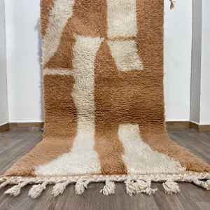 Designer Brown and White Color Carpets Hand Block <b>Print</b> Pattern Dhurries 100% Cotton Material Carpets <b>for</b> Home Living Room Decor - Product Image 4
