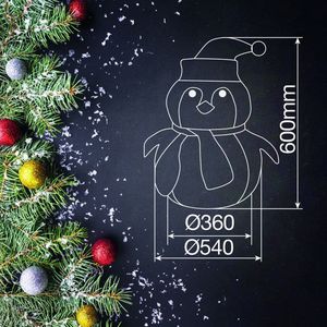 Pinguino LED Pieghevole per Uso Esterno, Alimentato a Batteria, 60x54x36cm (GSC 204690045) - Product Image 5