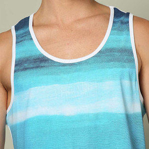 Haute qualité hommes Gym débardeur Slim Fit décontracté Fitness porter respirant grande taille Singlet pour la musculation bas quantité minimale de commande - Product Image 4