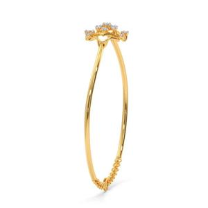 14K <b>Gold</b> Dainty Unique Diamond <b>Bracelet</b> Lab Grown Fine Jewelry Gift Elegant <b>Bangles</b> - Product Image 2