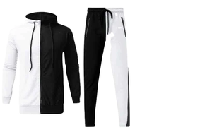 Chándal de lana de algodón, chándal de bloque de color personalizado, venta al por mayor, traje de hombre, conjunto de mujer, Conjunto personalizado de poliéster para hombre - Product Image 5