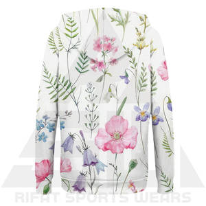 Sudadera con Capucha de Manga Larga para Mujer, de Tela de Rizo, con Estampado por Sublimación, Logotipo Personalizado en la Parte Delantera - Product Image 3