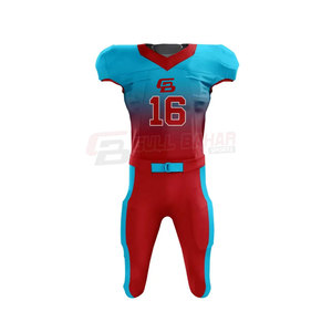 Conjunto de uniforme de fútbol de escuela secundaria Material de calidad con inserciones laterales transpirables Ajuste elástico de fútbol americano Longitud de manga corta - Product Image 2