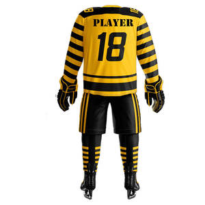 Uniforme de hockey sobre hielo para hombres y mujeres de buena calidad al por mayor/Uniformes cómodos para equipo ajustados de material duradero de hockey sobre hielo - Product Image 3