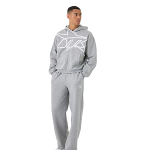 Customized Hooded Solid Quick Dry Printed Men Winter Tracksuit 100% Cotton Heavyweight Fleece Pullover Jogging - Product Image 1