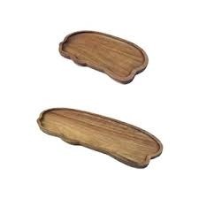 Petite planche à charcuterie en bois d'acacia avec poignée pour servir les aliments, plateau de service irrégulier en bois naturel - Product Image 3