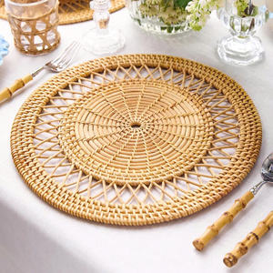 Sets de table en rotin faits à la main en gros élèvent votre décoration de table de tous les jours à bas prix - Product Image 2