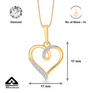 Collier pendentif en or et diamants Heart Desire pour femmes - Product Image 5