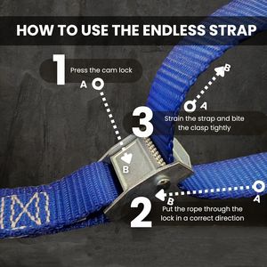 컬러풀 캠 버클 타이 다운 스트랩 강력한 래칫 벨트 메탈 버클 화물 스트랩 오토바이 자전거 트럭용 1인치 700kg 2미터 - Product Image 5