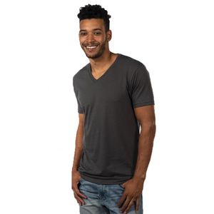 3200 Unisex ผ้าฝ้ายเสื้อยืดคอวีผ้าฝ้ายยืดเสื้อยืดคอวี Unisex โพลีอุดม V คอเสื้อยืดผู้ชายผ้าฝ้ายยืดนุ่มเสื้อยืด - Product Image 2