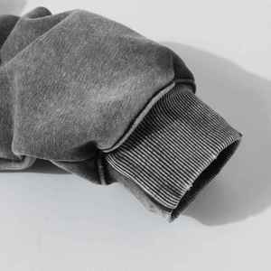 custom <b>American</b> Retro Washed Vintage Hooded Fleece Sweatshirt for Men, High Street Fashion Brand, Loose Cardigan <b>hoodie</b> - Product Image 2