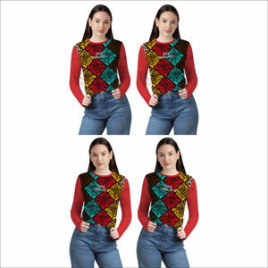 Camiseta de manga larga de algodón para mujer Camiseta de manga larga de diseño básico multicolor para mujer para gimnasio Yoga y actividades al aire libre - Product Image 5