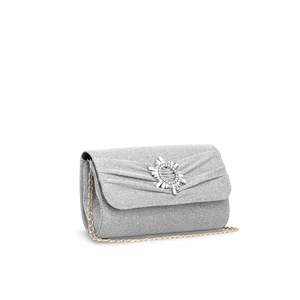 Grey P15345 Fancy <b>Evening</b> <b>Bag</b> Clutch - Product Image 2