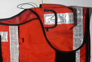 Gilet de sécurité haute visibilité Logo personnalisable fermeture éclair avant maille poches multifonctionnelles vêtements de sécurité réfléchissants Polyester LED Flash - Product Image 5