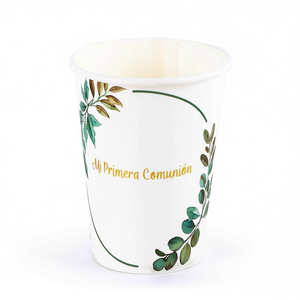 Gobelets en papier pour la communion, design floral élégant, 12 pièces par sac, fournitures pour événements religieux - Product Image 2