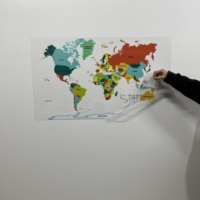 Carte du monde colorée réutilisable et Durable, le matériau en polystyrène maintient la Surface avec de l'électricité statique