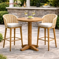 Bar de balcon avec tabourets Table haute de balcon et chaises Bar et tabourets pour jardin Ensemble de table de bistrot