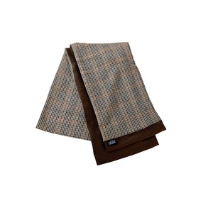 Men's Houndstooth Patterned Wool Double-Sided Shawl Corset Beige Black Brown Long Style Double-Sided Scarf - Product Image 6