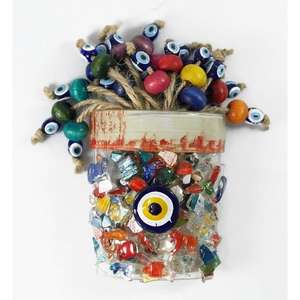 11X7 cm Aimant en verre Pot de fleur Accent mural Article décoratif - Product Image 1