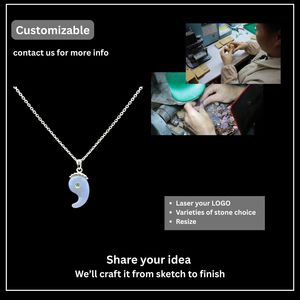 จี้เงินแท้ 925 รูปหยินมาการัตตะมะ |   แคลซิโดนีธรรมชาติและทซาโวไรต์ |   เครื่องประดับสัญลักษณ์แบบกำหนดเองของ OEM |   ขั้นต่ำ 1 ชิ้น - Product Image 5