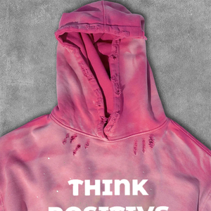 OME Service Heavy Weight Men's Oversize Hoodies Pink Color Distress Sun Fad Sudadera con capucha para hombre para invierno - Product Image 6