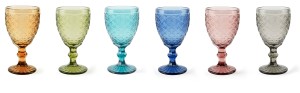 Set di 6 Calici Multicolore |   Ginkgo di Excelsa |   Capacità 35 cl |   Fatto a mano |   Vetro Colorato Adesivo |   Design Vintage - Product Image 4