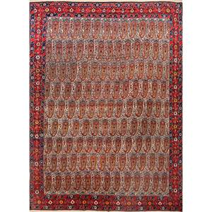 Alfombra de Lana Anudada a Mano Aalam Ivory Tabriz 9x12 Rectangular Abstracta para Sala de Estar, Dormitorio, Pasillo, Diseño Rectangular de Patchwork - Product Image 1