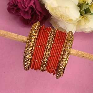 Juego de brazaletes de hilo de seda mayorista indio con piedra de cristal oxidada, brazaletes de bolas de Metal con tachuelas, brazaletes indios, joyería para mujer - Product Image 1