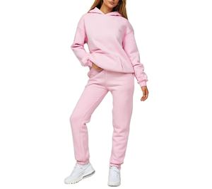 Ensemble de survêtement pour femme, nouveau design, logo personnalisé, pantalon de survêtement à capuche, ensemble deux pièces, survêtement grande taille - Product Image 1
