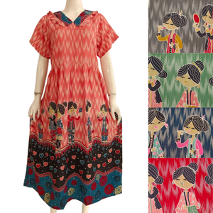 Camiseta de manga corta para mujer con cuello en V y volantes, de material de rayón de alta calidad, de Chrysanta - Product Image 1