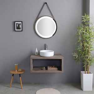 80CM Wall-Hung Bathroom <b>Cabinet</b> with Round <b>White</b> Kos Sink Elegant Vanity for <b>Small</b> Spaces - Product Image 2
