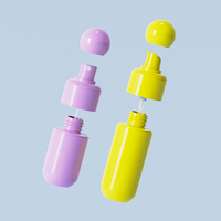 Botol semprot plastik tebal isi ulang warna-warni kecil 50ml 80ml 100ml 120ml 150ml botol semprot plastik bulat bawah botol Losion kosong