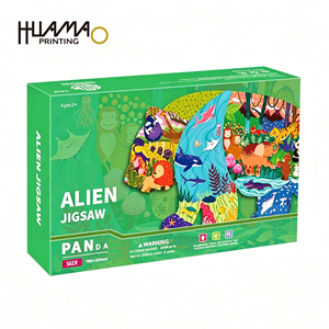Rompecabezas de Animales con Formas Irregulares de Huamao, Juguete Educativo de Arte para Niños, Rompecabezas de Dinosaurio, Elefante, Panda, Juego en Caja de Regalo - Product Image 5