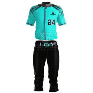 ชุดยูนิฟอร์มเบสบอล ดีไซน์สวย น้ำหนักเบา คุณภาพสูง สวมใส่สบาย หลายสี ผลิตจากโพลีเอสเตอร์ 100% แห้งเร็ว - Product Image 1