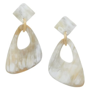 Pendientes de cuerno de Búfalo con diseño personalizado, joyería hecha a mano 100%, pendientes de gota de cuerno de búfalo y buey Natural - Product Image 3