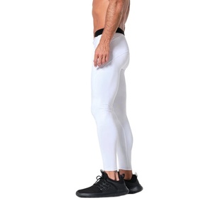 Men Performance Compression Leggings Polyester Spandex Stretch Gym Workout Running Tights Quick Dry Breathable OEM Private Label - Product Image 3
