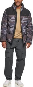 Men's High Street Winter Puffer Jacket Stand Collar Breathable Eco-Friendly Polyester Waterproof Hooded Full <b>Zip</b> Front - Product Image 5