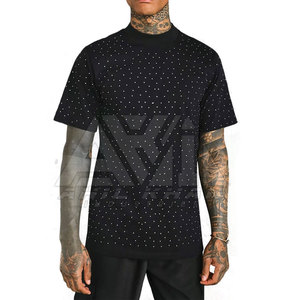 Camisetas de Hombre con Pedrería, Diseño Moderno, Color Sólido, Talla Adulto, Poliéster/Algodón, Secado Rápido, Transpirable, Personalizable - Product Image 1