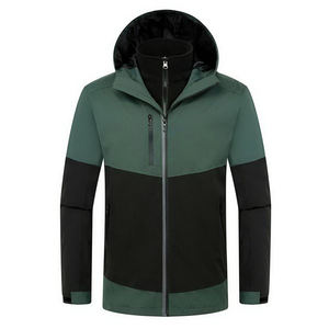 Vêtements de sport softshell personnalisés de haute qualité veste coupe-vent d'extérieur capuche poche hiver tissu OEM logo personnalisé - Product Image 4