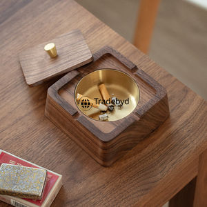 Cendrier en bois Tradebyd rustique fait à la main Cendrier durable Accessoire de fumer unique pour fumeurs en plein air et à la maison - Product Image 3