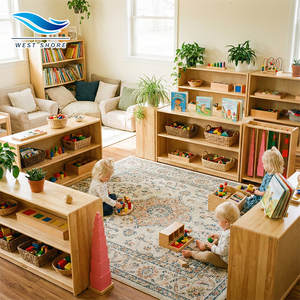 Juego de Muebles de Madera Montessori para Aula con Mesa y Sillas para Niños y Gabinete de Almacenamiento para Preescolar, Jardín de Infancia y Guardería - Product Image 1
