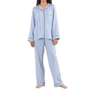 New Women's Long Sleeve Print Pajamas Set Cute Printed Sleepwear for Autumn and Spring Quick Dry with Drawstring Closure - Product Image 1