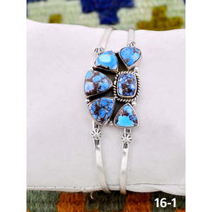 Southwest Handmade Golden Hills Fashion <b>Cuff</b> <b>Bracelet</b> Turquoise Sterling <b>Silver</b> Elegant Golden Hill's Turquoise <b>Cuff</b> <b>Bracelet</b> - Product Image 1