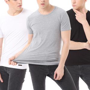 2026 Summer dry fit sports gym cotton blank plain <b>stretch</b> <b>men</b> round neck 100% bamboo t shirt - Product Image 2
