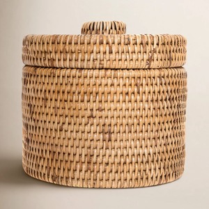 Cesta de ratán para papel, cesta de almacenamiento hecha a mano, venta al por mayor, ecológica, hecha en Vietnam - Product Image 3