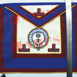 Tablier de déshabillage provincial de marque avec insigne de tablier Tablier d'insigne maçonnique en cuir d'agneau de conception personnalisée - Product Image 5