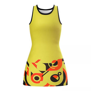 Vêtements de sport Netball personnalisés pour femmes Tissu en polyester évacuant l'humidité Kits d'uniformes d'équipe imprimés Vente en gros en vrac disponible - Product Image 1